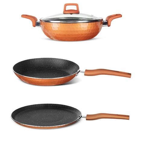 Borosil Russet Cookware Set, 4 pc
