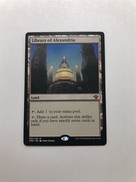 Library of Alexandria Vintage Masters VMA magic the gathering proxy mtg ...