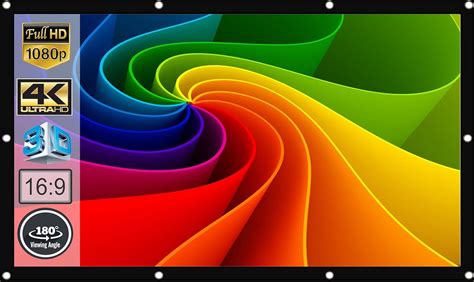 Inlight 106 Inches Diagonal 16:9 Aspect Ratio, 92 Inches x 52 Inches ...