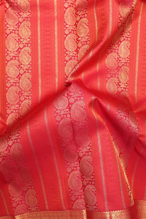 Kanchipuram Silk Saree In Mulberry With Zari Border