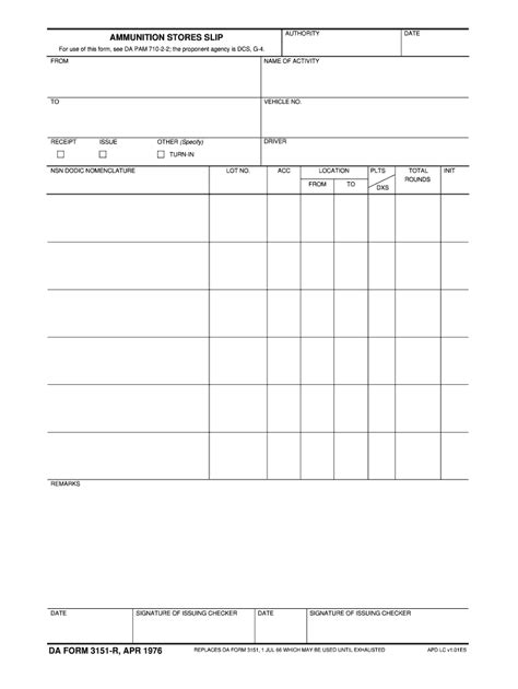 Da Form 3151 - Fill Online, Printable, Fillable, Blank | pdfFiller