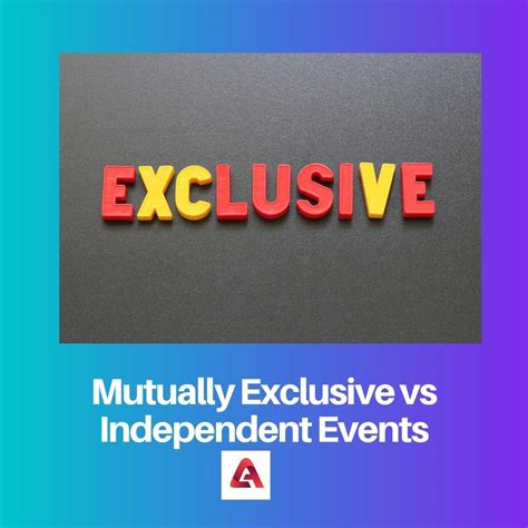 Difference Between Mutually Exclusive and Independent Events