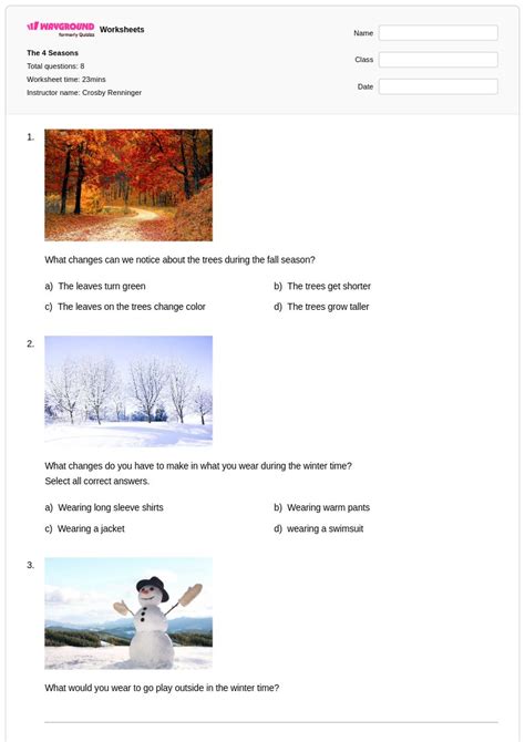 50+ Weather & Seasons worksheets for Class 1 on Wayground | Free ...