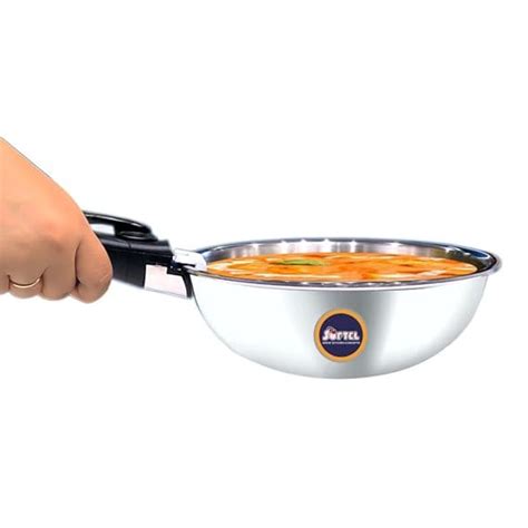 Softel Tri-Ply Stainless Steel Tasla with Removable Handle | Gas ...