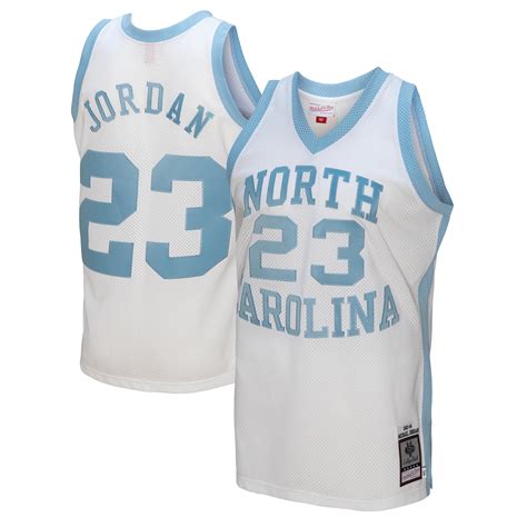 Men's Mitchell & Ness Michael Jordan White North Carolina Tar Heels ...
