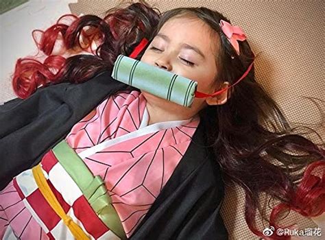 Demon Slayer Kamado Nezuko Cosplay Kimono Set, Halloween Comic Con ...