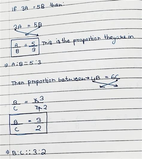 If 3A=5B and 4B=6C then find A:C - Brainly.in