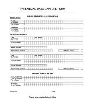 Data Capture Form - Fill and Sign Printable Template Online