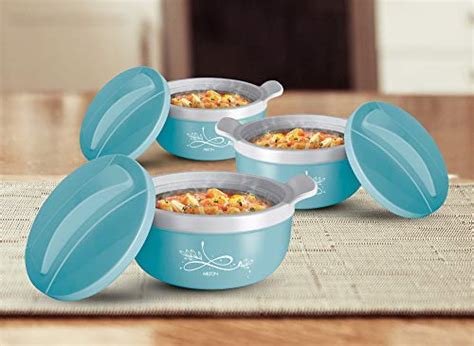 Buy Milton Crave Jr Inner Steel Casserole Gift Set of 3, 1000ml,1500ml ...