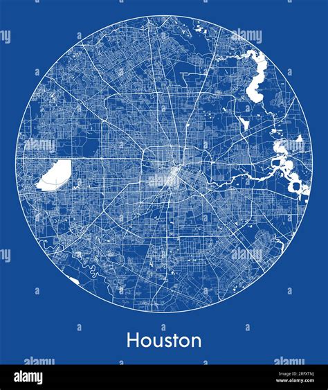 Houston City Map Printable Houston Texas City Map Art Print