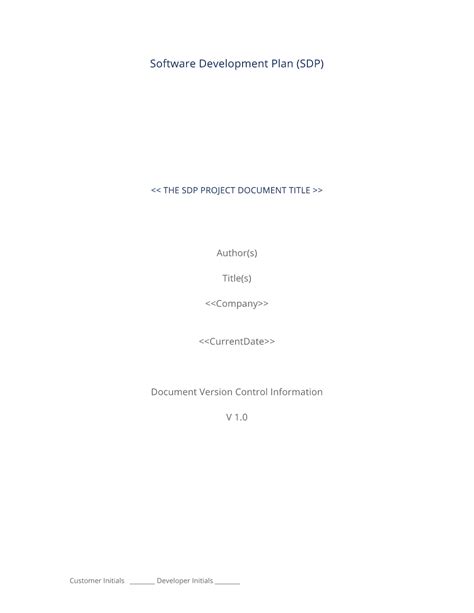 Software Development Plan Template 的图像结果