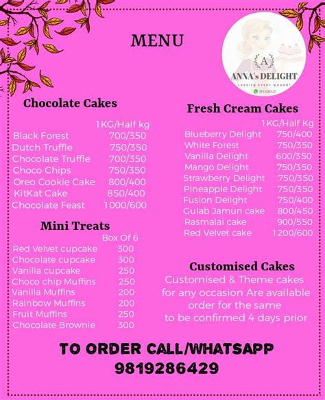 Menu at Anna's Delight - Marol, Mumbai