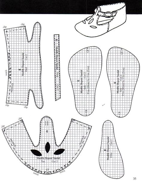 Image result for Doll Shoe Pattern