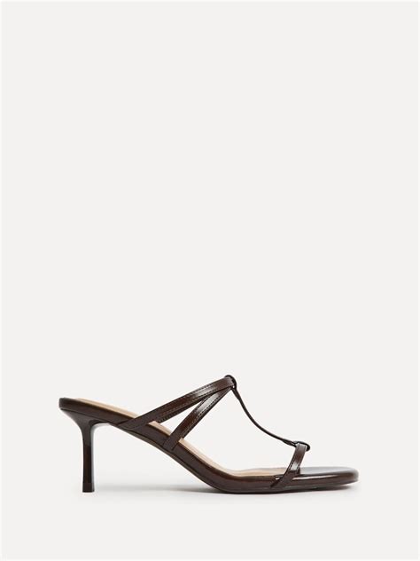 Buy Linzi Brown Westside T-Bar Mule Heeled Sandals from Next India