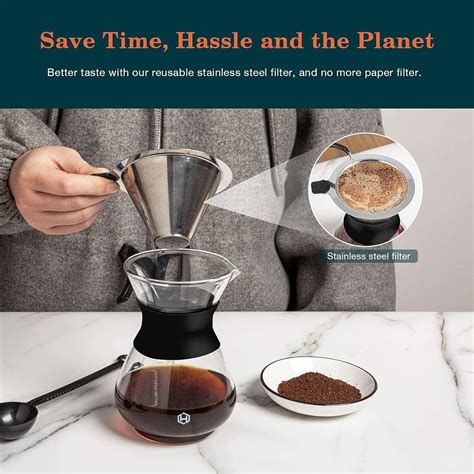 Buy Lihuzmd Hand Coffee Maker,Pour Over Coffee Maker with Permanent ...
