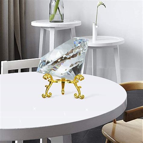 Buy LONGWIN 80mm(3.1 inch) Crystal Diamond Paperweight Jewels Backgrand ...