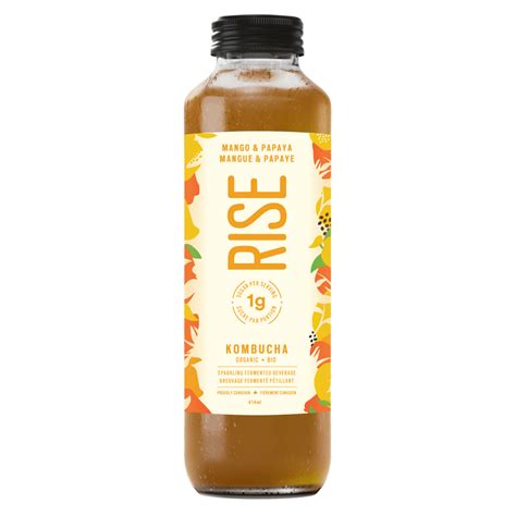 Rise Kombucha Low Sugar Mango Papaya 414ml — Natural Food Pantry Online ...