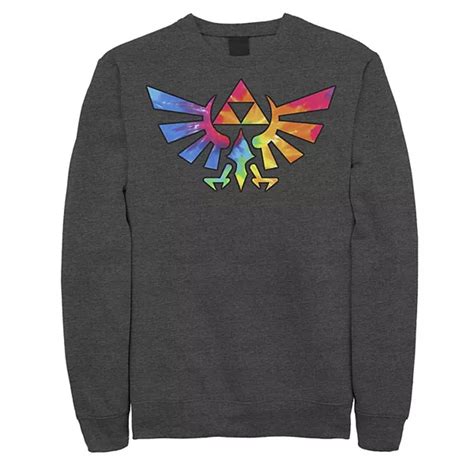 Men's Nintendo Legend of Zelda Triforce Symbol Tie Dye Sweatshirt