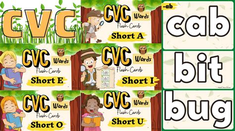 CVC Flashcards Short O Sound - Creative Guro