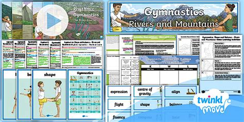 Year 6 Gymnastics: Rivers and Mountains Unit Pack