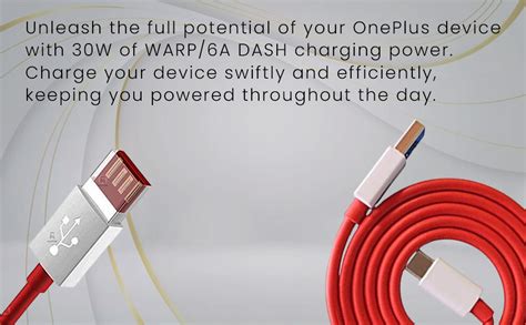 MYVN One Plus compatible 80W Charging Cable USB to Type C Warp Charger ...