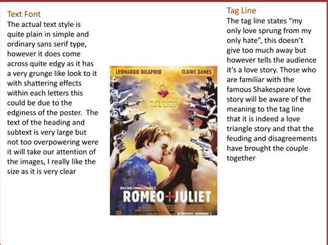 Film poster romeo and juliet film analysis | PPTX