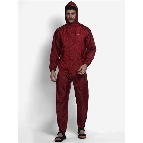 Buy Wildcraft Men Red Colorblock Rain Jacket Online