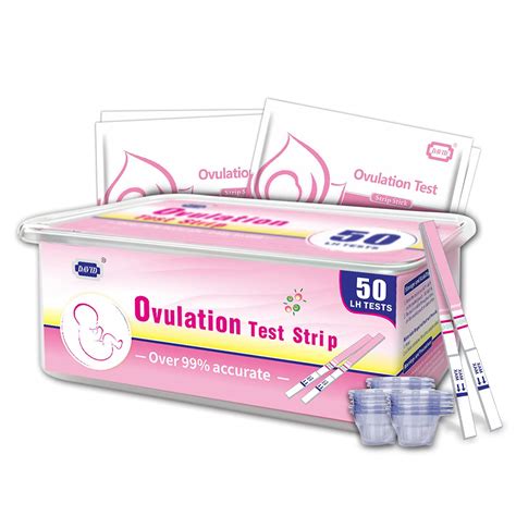 DAVID 50 Ovulation Test Strips - Fertility Predictor Kit for Women - 50 Count LH Test - Accurate ...
