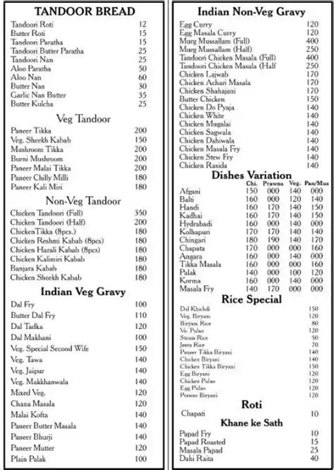 Menu at Emage Chinese Corner, Mumbai