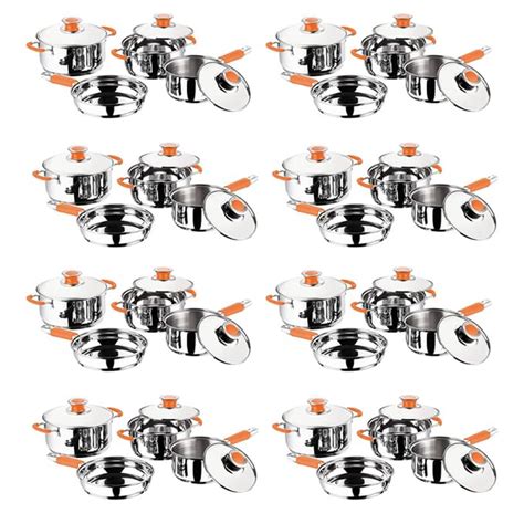 Buy Kuber Industries Set of 4 Stainless Steel Cookware Set I Induction ...