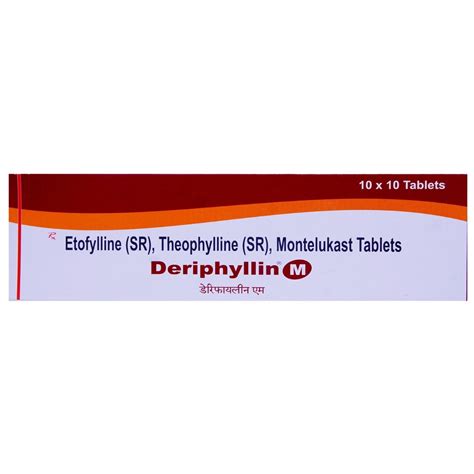 Deriphyllin M Tablet 10's Price, Uses, Side Effects, Composition ...