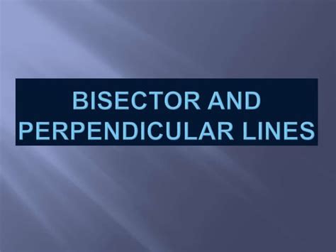 Image result for Perpendicular Line Bisector