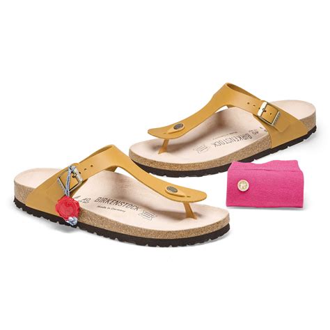 Gizeh 1983 Natural Leather Brown + Socke– BIRKENSTOCK