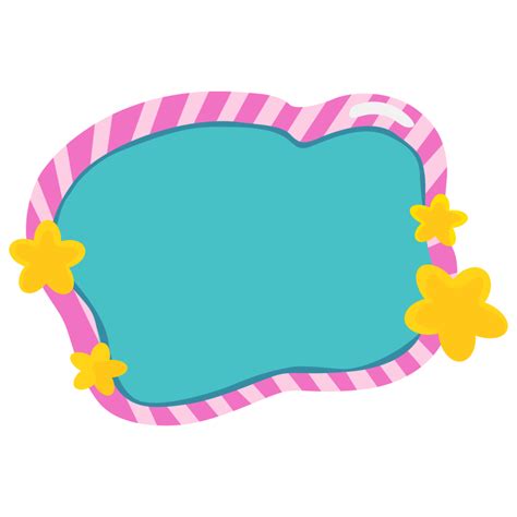 Cute frame with star and ribbon. 22034210 PNG