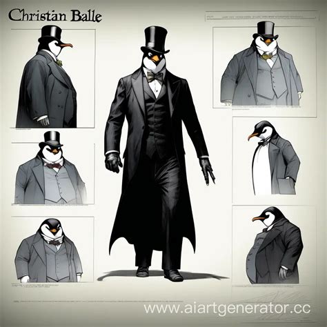 Concept Art of Christian Bale as the Penguin in Arkham Asylum | AI Art ...