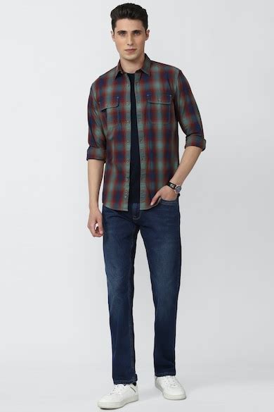 Buy Men Multi Super Slim Fit Check Full Sleeves Casual Shirt Online ...