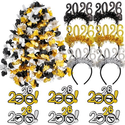 Amazon.com: Atonofun New Years Eve Party Supplies 2026, 24 Pcs New Year ...
