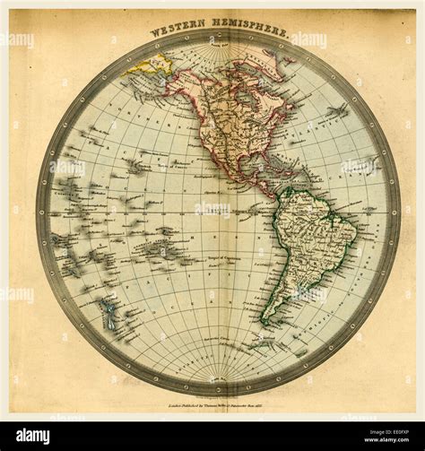 Western hemisphere map hi-res stock photography and images - Alamy