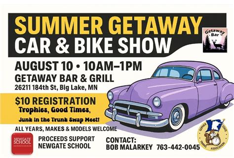 Summer GETAWAY Car & Bike Show, 26211 184th St NW, Big Lake, MN 55309 ...