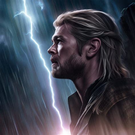 chris hemsworth close up "tall waterfall ; Realm of the dark gods ...