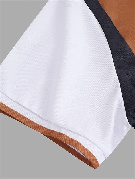 Men's Polo Shirt Button Up Polos Casual Sports Lapel Short Sleeve ...