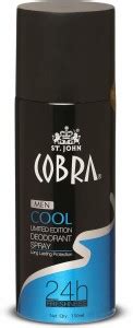 ST-JOHN Cobra Gas Deo Black Cool 150ml Deodorant Spray - For Men ...