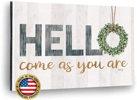 Buy Marla Rae "HELLO, Come As You Are" Wooden Wall Art - Blessed Signs ...