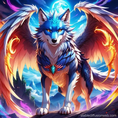 wolf dragon mythical creature hybrid Prompts | Stable Diffusion Online