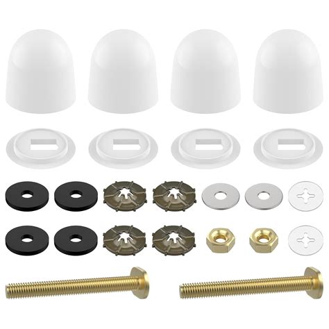 DALQUIS Toilet Floor Bolts and Caps Set, Universal Toilet Bowl to Floor ...