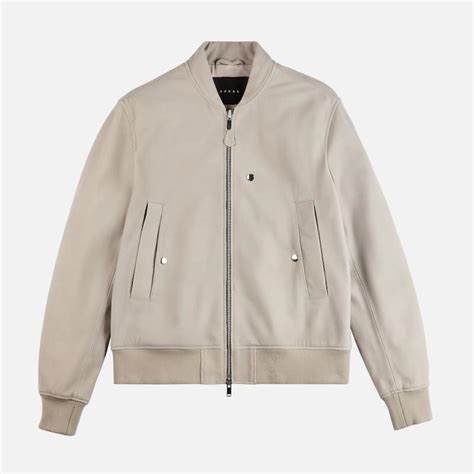 Bomber Jacket in Leather IVORY for Man KJM1149005PWNLXZC012 | Hogan