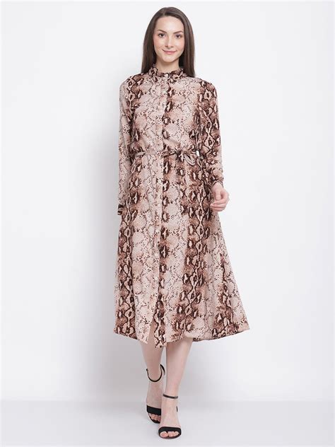 Leopart Print Knee Length Dress