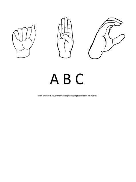American Sign Language Printable Flash Cards Updated Version | PDF