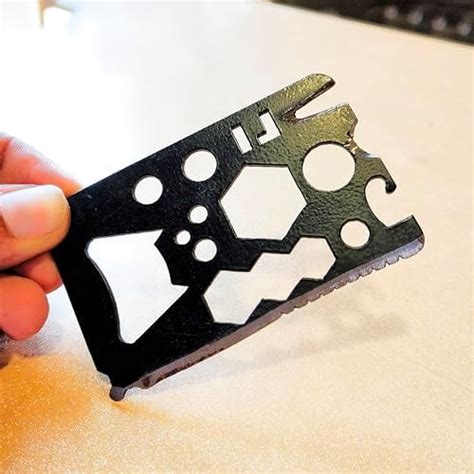 Wallet Ninja 18 in 1 Multi-purpose Credit Card Size Metal Pocket Tool ...