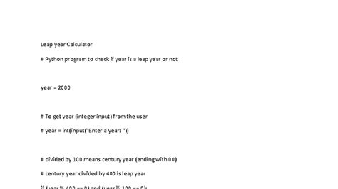 Image result for Leap Year Calculator Python